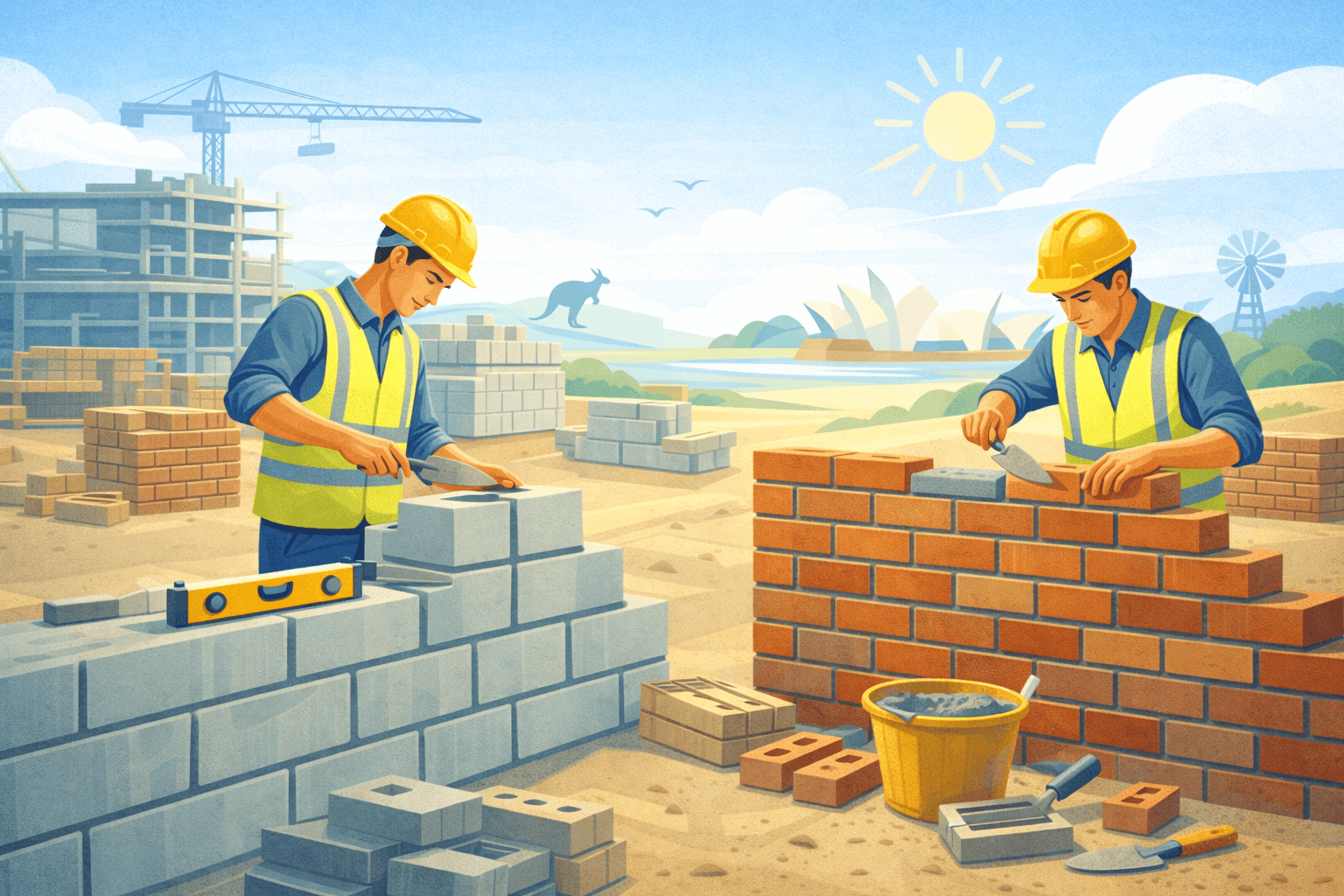 Chương trình đào tạo nghề xây gạch và xây block (bê tông) tại Úc